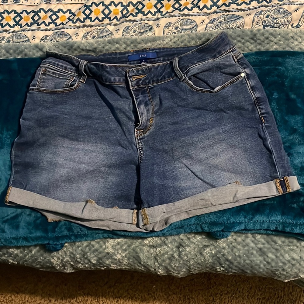 Mid-Rise Denim Shorts